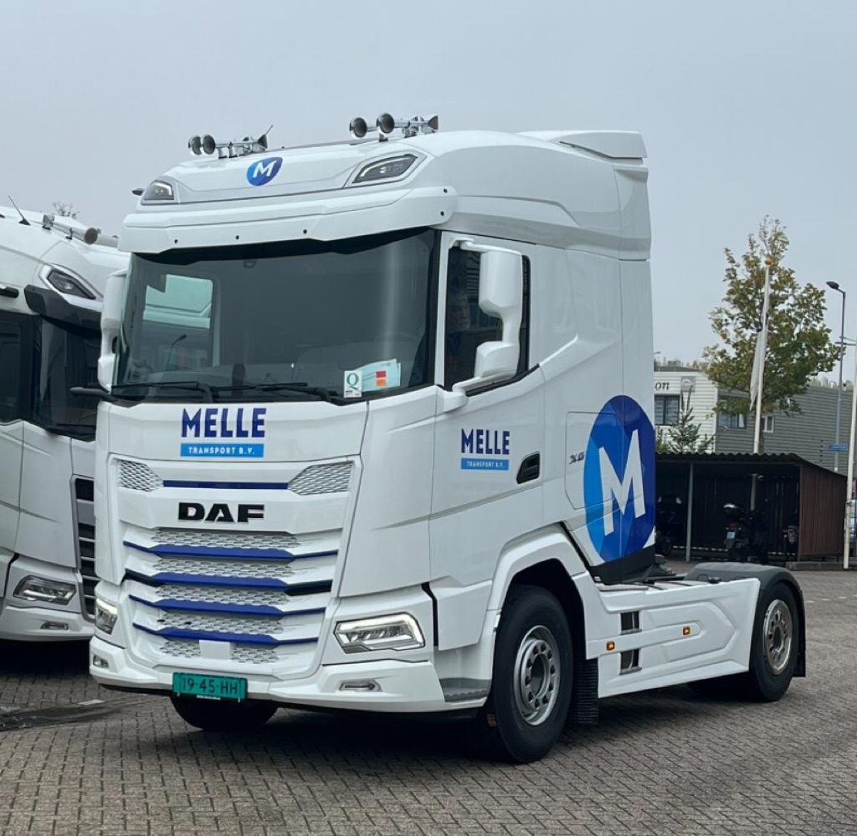 DAF XG trekker van Melle Transport, vooraanzicht
