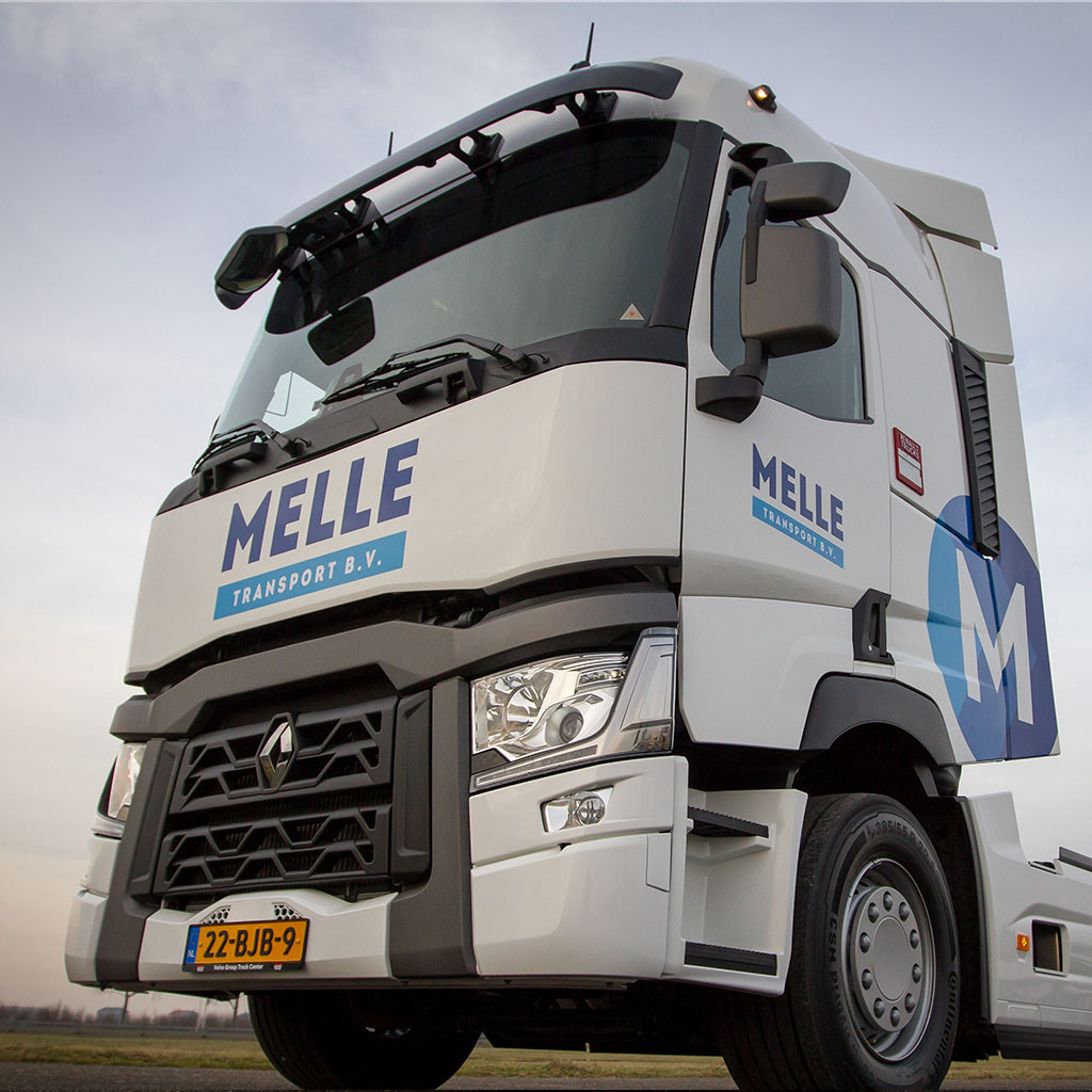 Melle Transport Euro 6 truck, gereed voor containervervoer